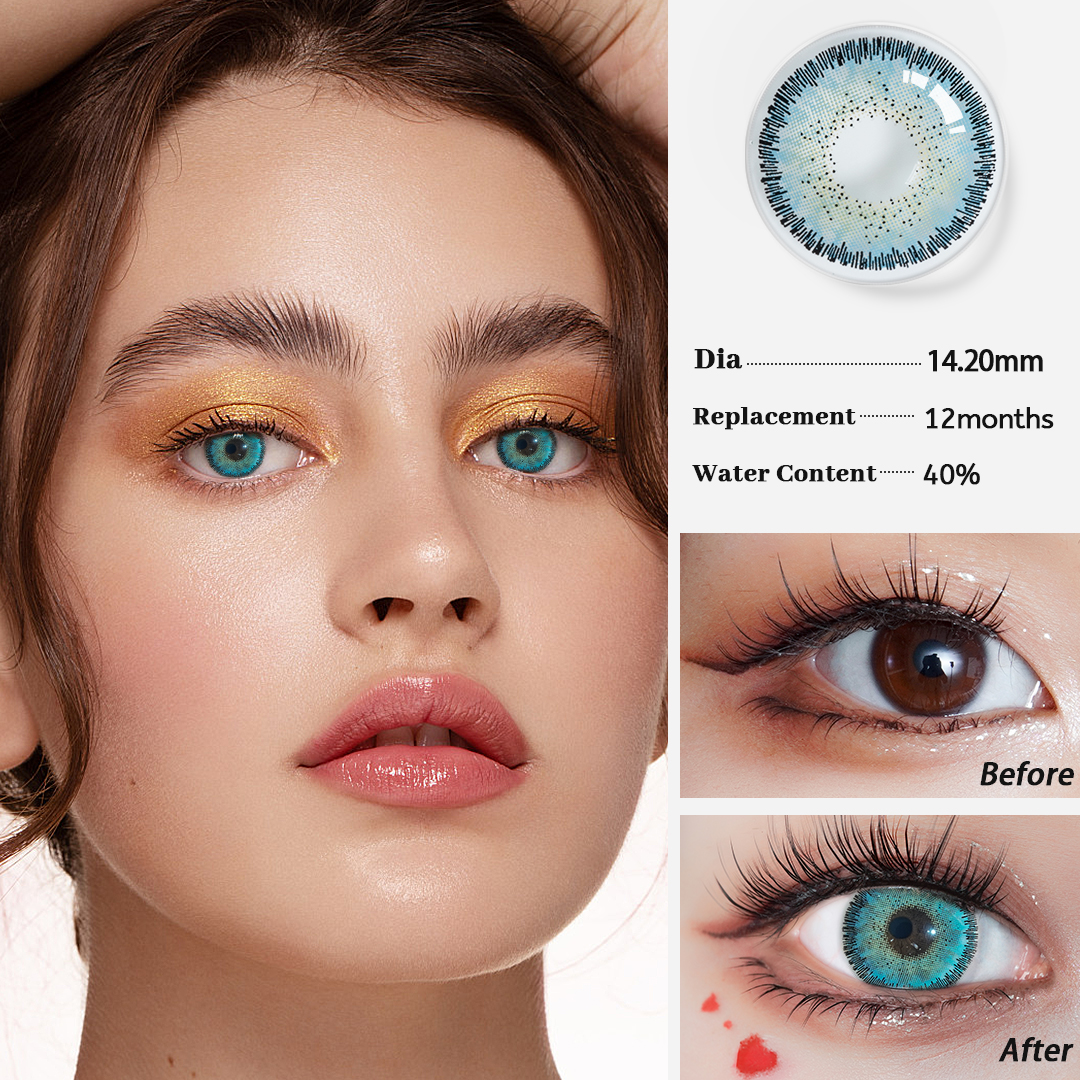 MAGIC 8 Renk Süper Doğal Kontakt Lens Ucuz Renkli Göz Lensleri Toptan Yumuşak 14.5 mm Lentes De Contacto