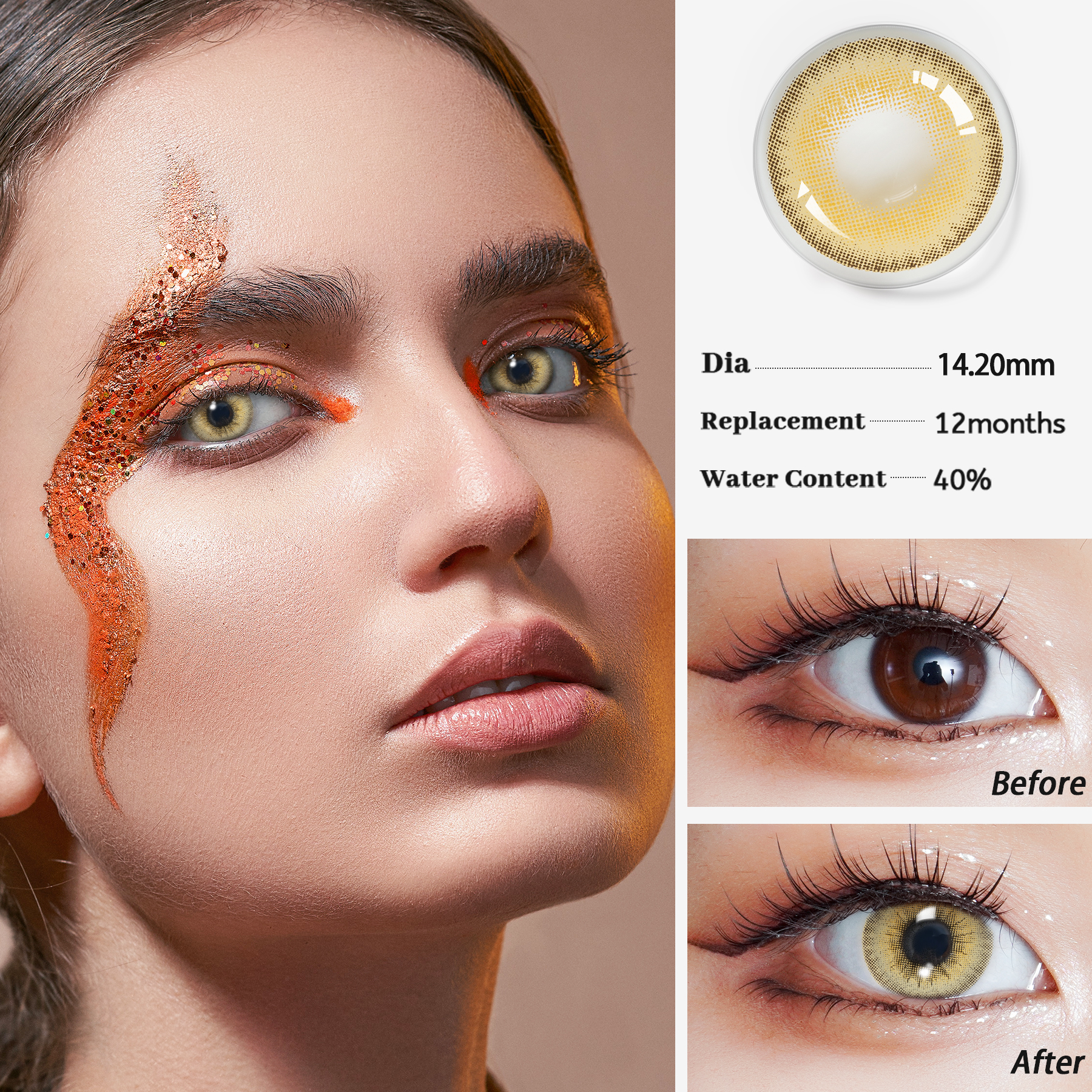 LA GIRL Yıllık Kozmetik Güzel Büyük Öğrenci Yumuşak Gözler Pupilentes De Colores Lentes De Contacto Renkli Kontakt Lensler