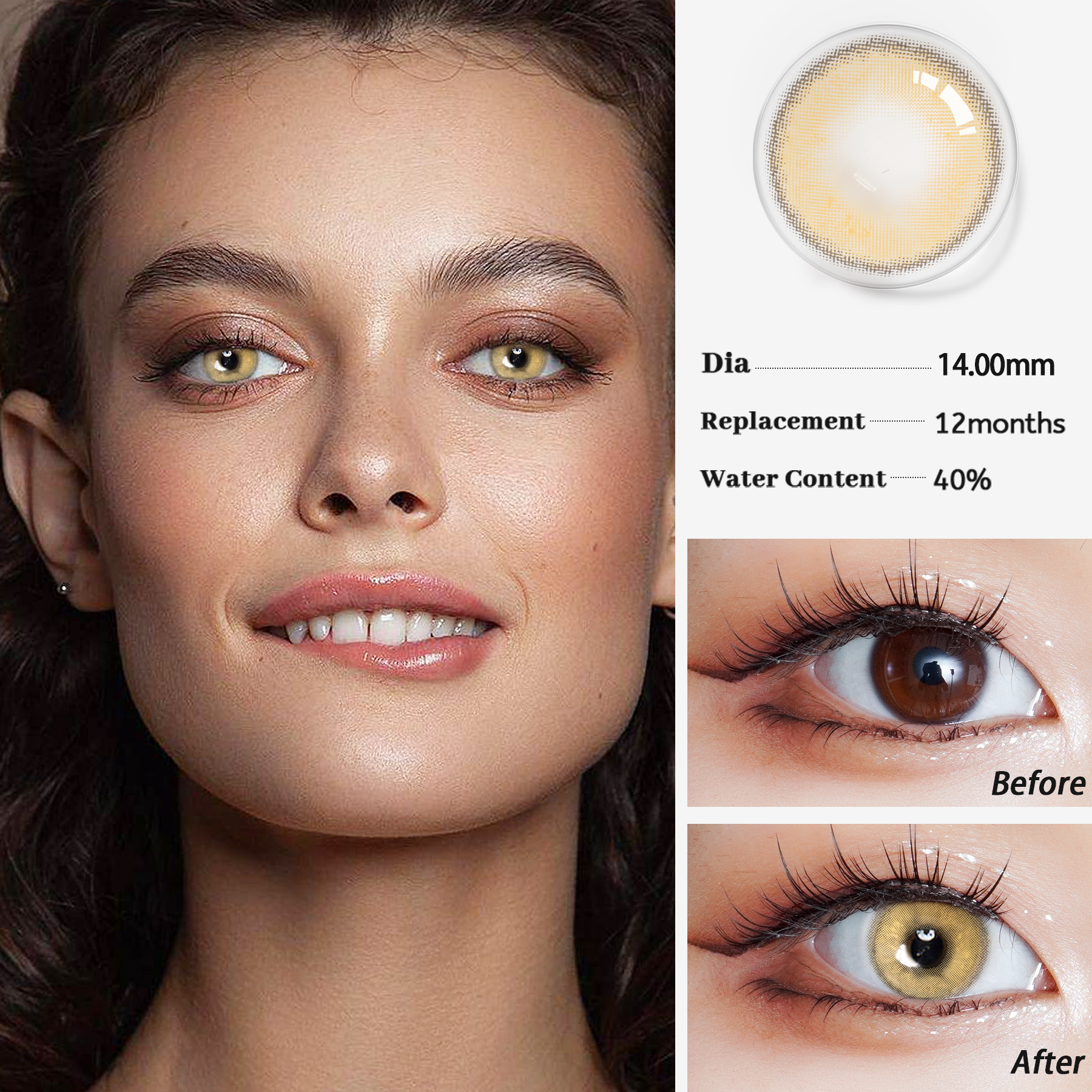 SORAYAMA Free Sample Freshgo Wholesale Fiesta colored contacts eye contacts Lens Yearly Color Contact Lenses