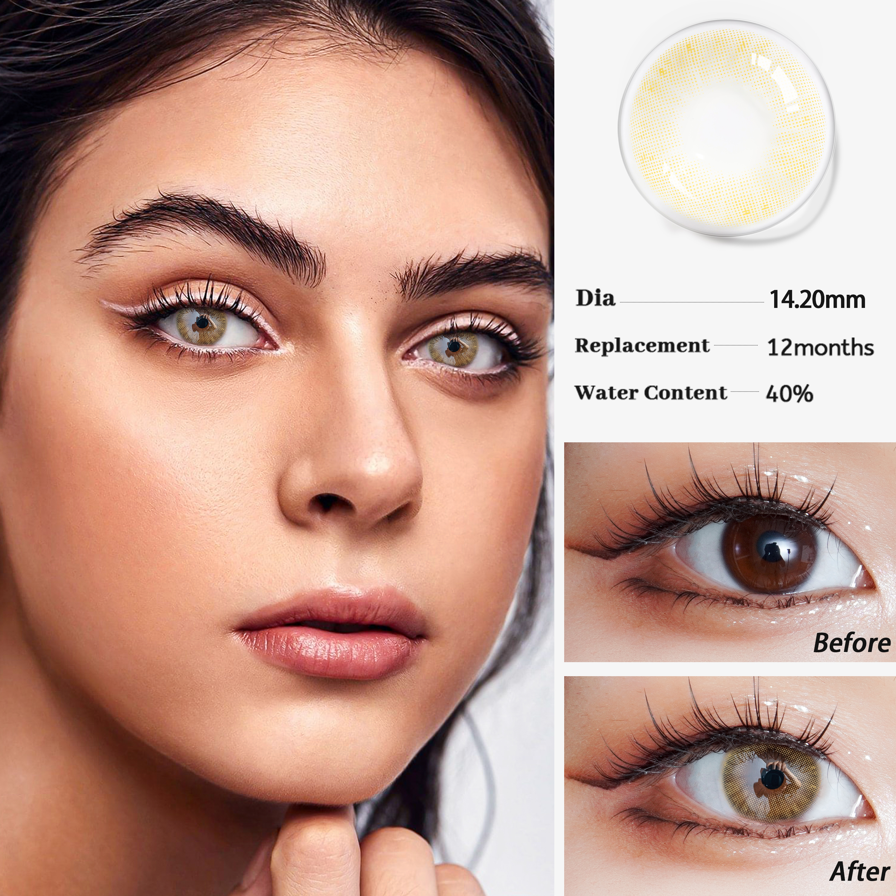 HIDROCOR Eye Lenses Color Contact Lenses dbeyes Wholesale Customize Yearly Cosmetic Soft Quantity Package