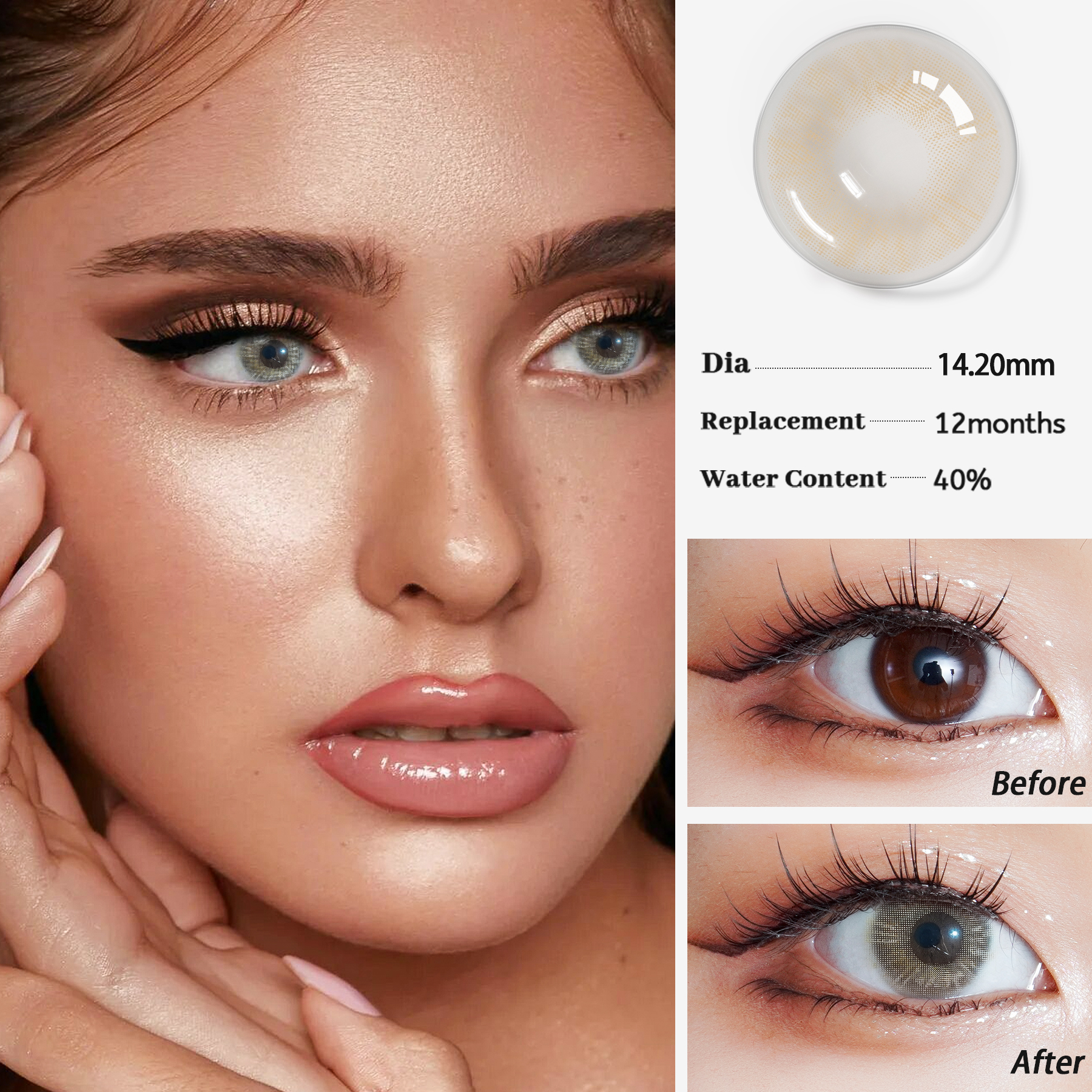 Most Popular New Colors Cosmetic Eye CHERRY Contact Lenses Wholesale Yearly Prescription From Plano to 800 fast