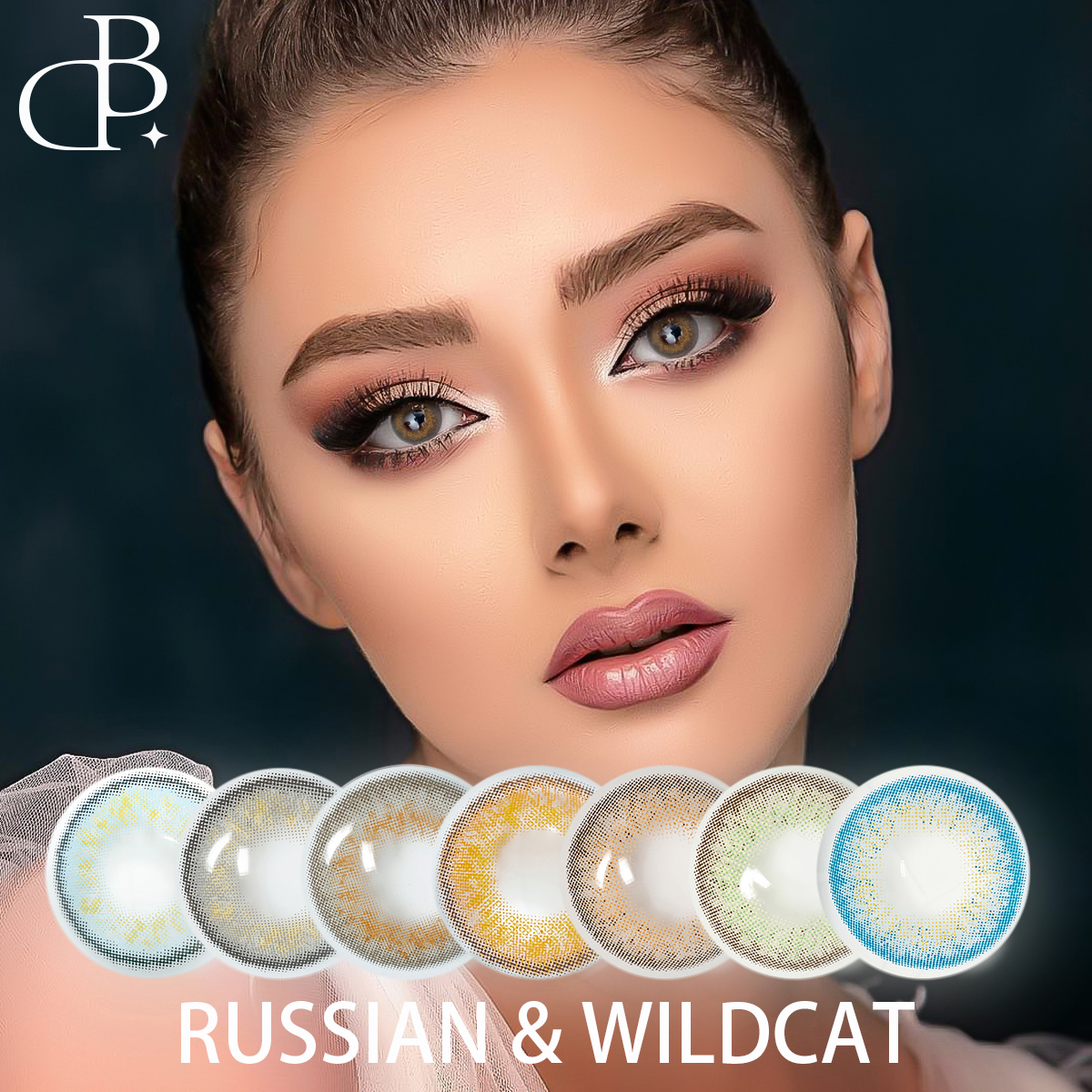 Russian&wild-cat Φυσικοί έγχρωμοι φακοί ματιών Χονδρική πώληση μαλακών έγχρωμων φακών επαφής φακοί επαφής με συνταγή Δωρεάν αποστολή