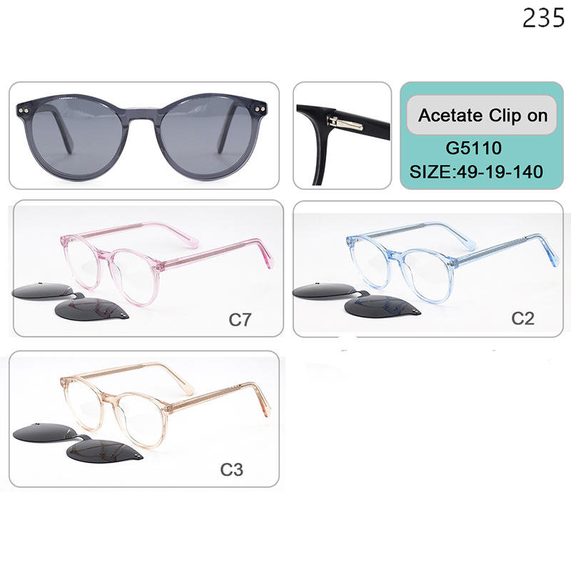 Dachuan Optical China Wholesale New Trendy Acetate Clip On Sunglasses Optical Frame Ready Stock with Multiple Styles Catalog (2)