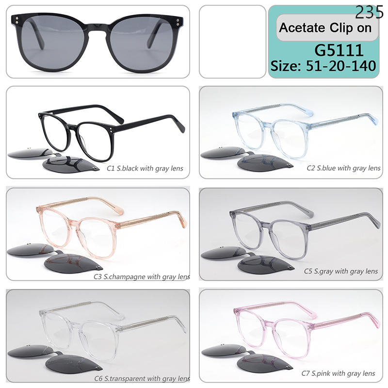 Dachuan Optical China Wholesale New Trendy Acetate Clip On Sunglasses Optical Frame Ready Stock with Multiple Styles Catalog (3)
