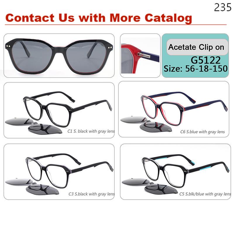 Dachuan Optical China Wholesale New Trendy Acetate Clip On Sunglasses Optical Frame Ready Stock with Multiple Styles Catalog (8)