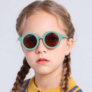 Dachuan DJC6-054 China Manufacture Factory Kids Silicone Polarized Sunglasses with Round Shape