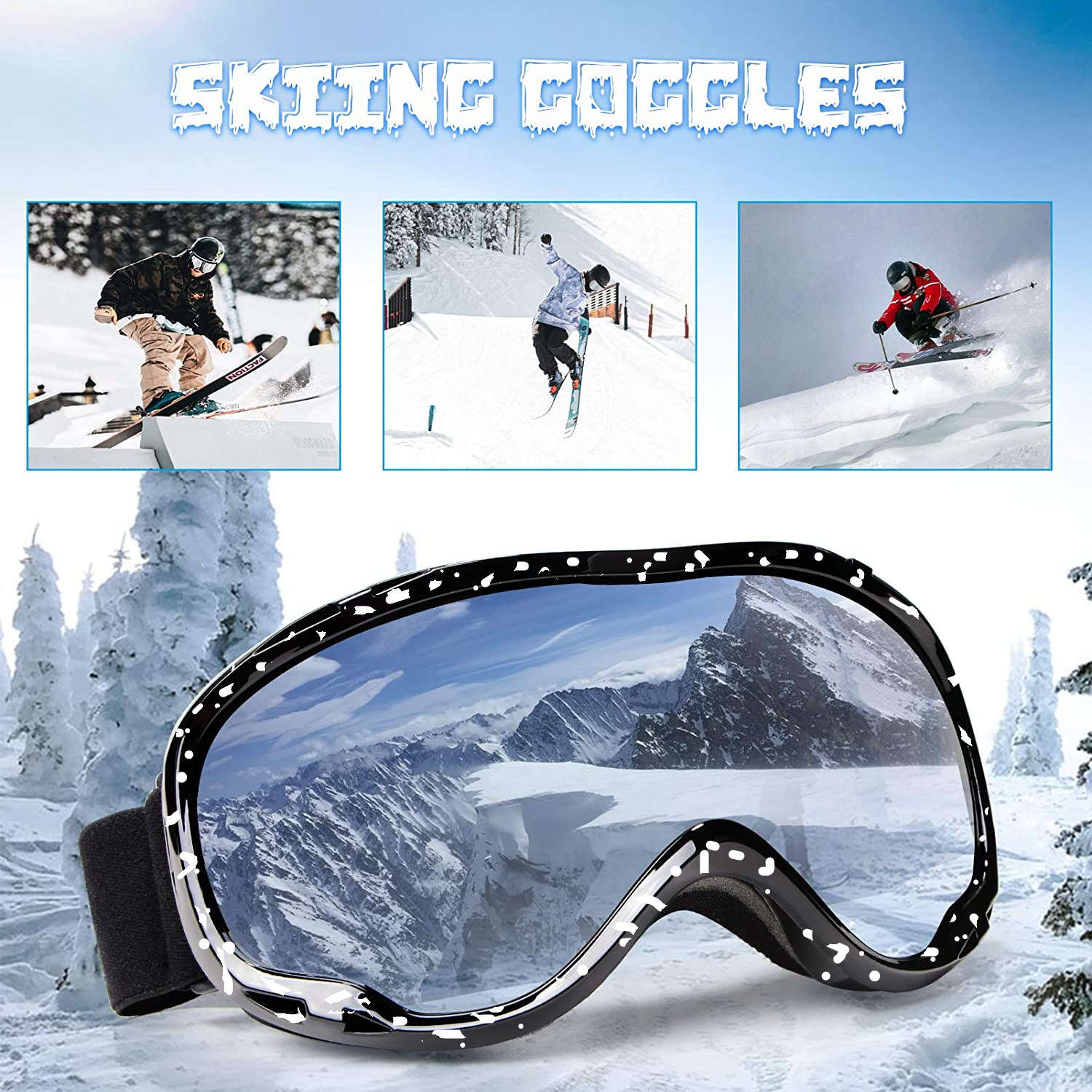 Dachuan Optical DRBHX20 China Supplier Fashion Oversize Anti Fog Ski Goggles with Optical Frame Adaptation (27)