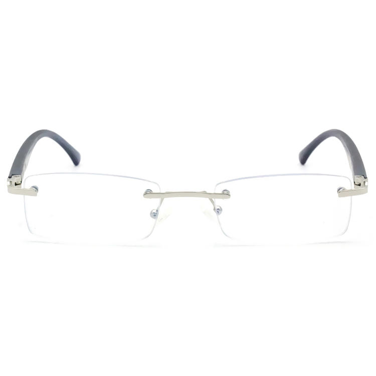 Dachuan Optical DRM368041 China Supplier Metal Rimless Reading Glasses with Plastic Legs (4)