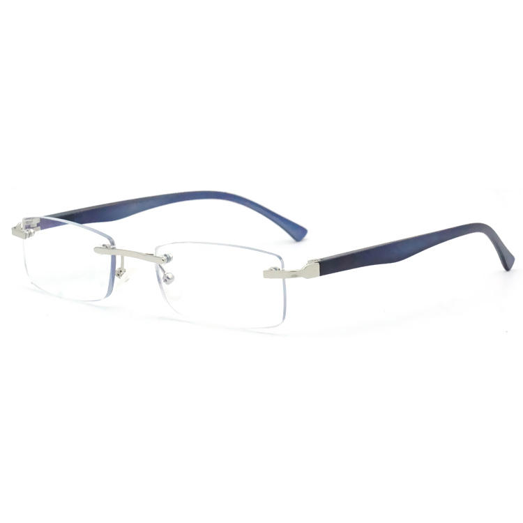 Dachuan Optical DRM368041 China Supplier Metal Rimless Reading Glasses with Plastic Legs (5)