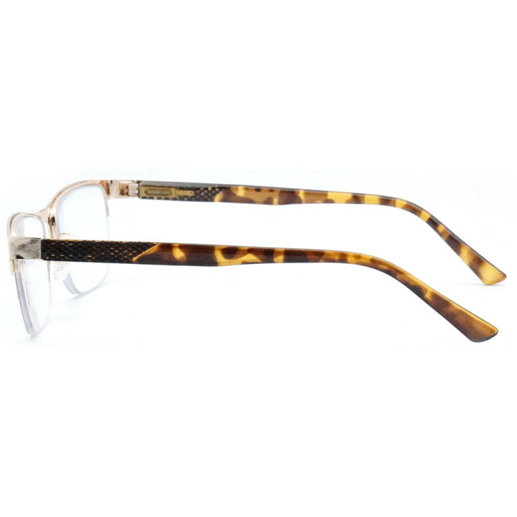 Dachuan Optical DRM368050 China Supplier Fashion Metal Half Rim Reading Glasses with Colorful Legs (6)