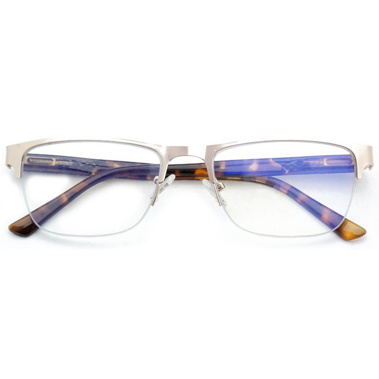 Dachuan Optical DRM368050 China Supplier Fashion Metal Half Rim Reading Glasses with Colorful Legs (8)