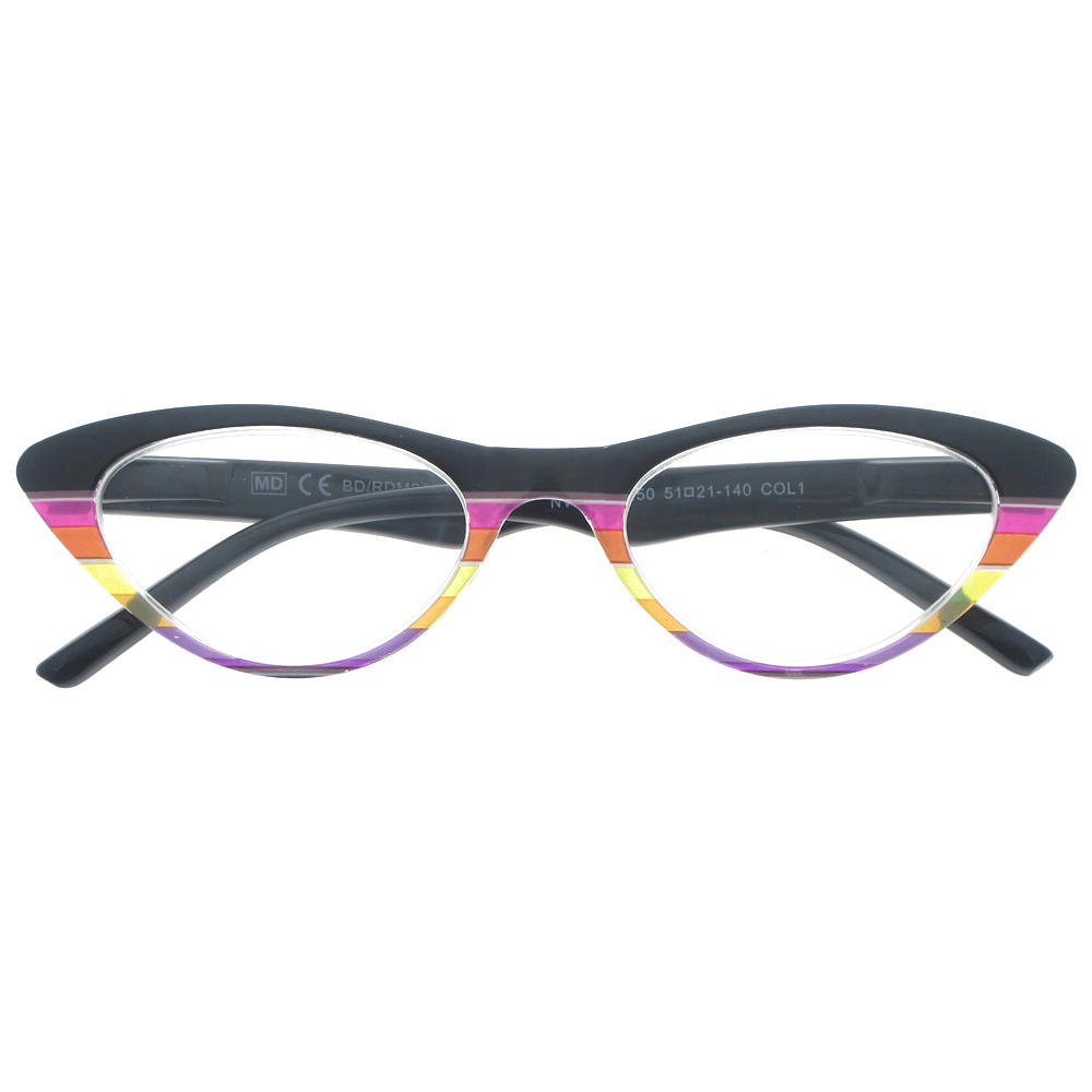 Dachuan Optical DRP141137 China Wholesale Trendy Colorful Plastic Reading Glasses with Cat Eye Shape (4)
