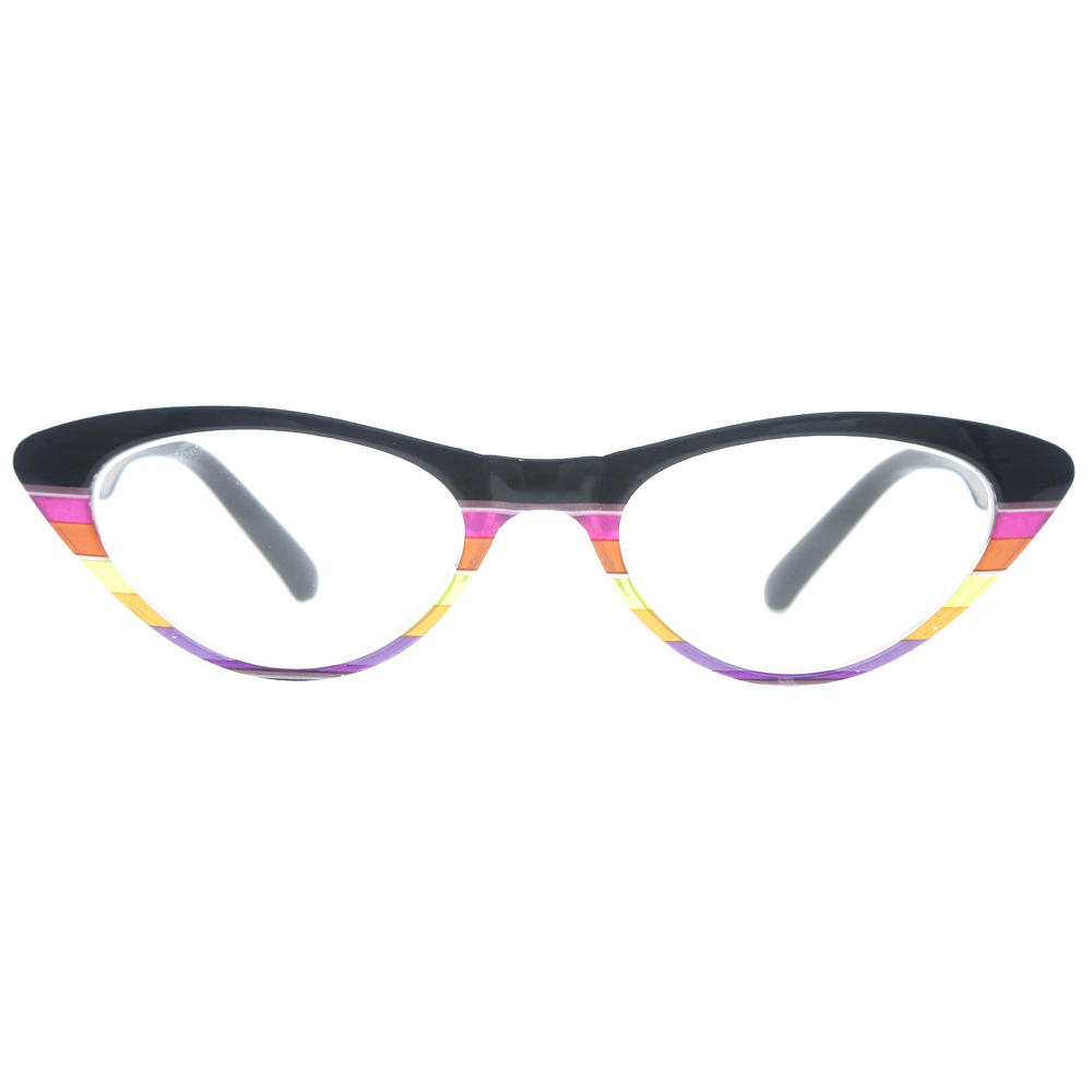 Dachuan Optical DRP141137 China Wholesale Trendy Colorful Plastic Reading Glasses with Cat Eye Shape (6)