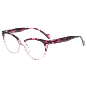Dachuan Optical DRP251006 China Supplier Trendy Cat Eye Plastic Reading Glasses with Plastic Spring Hinge