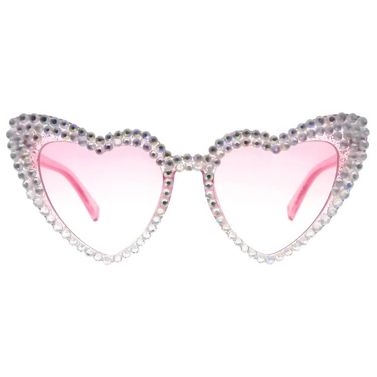Dachuan Optical DSP127064 China Supplier Fashion Heart Shape Shades Sunglasses with Diamond Decoration (5)