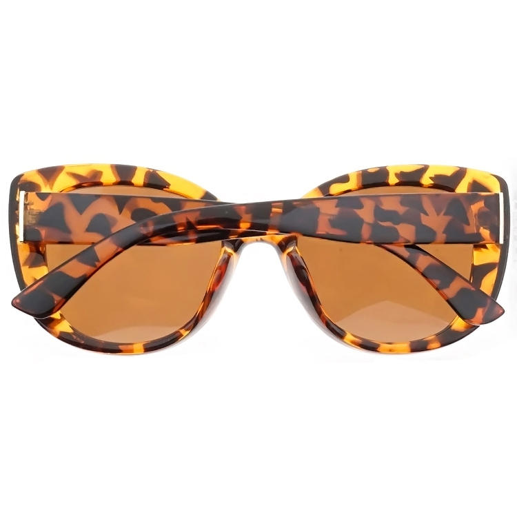 Dachuan Optical DSP127075 China Supplier Oversized Frame PC Sunglasses With Tortoise Color (2)