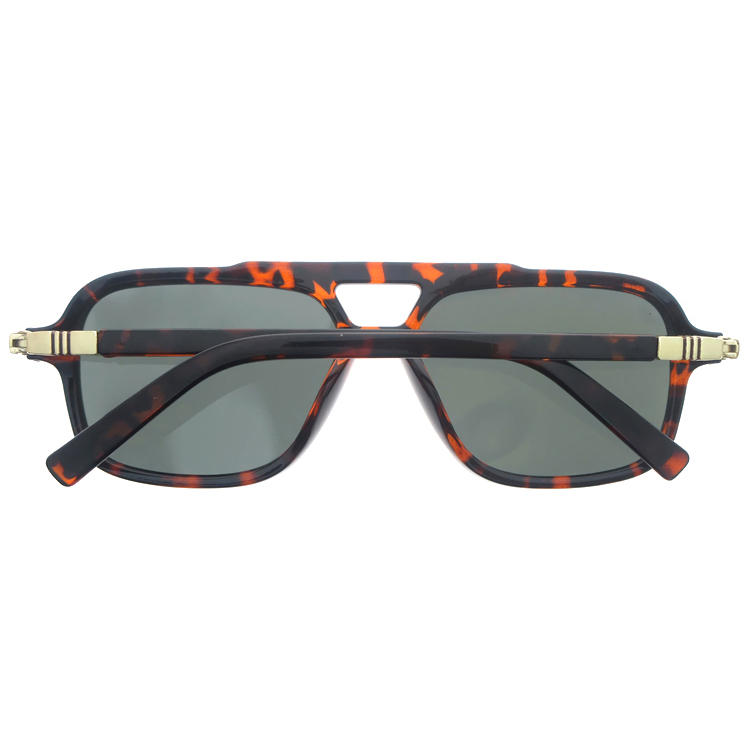 Dachuan Optical DSP251160 China Supplier Double Bridge Design Chic Plastic Sunglasses with Metal Decoration (4)