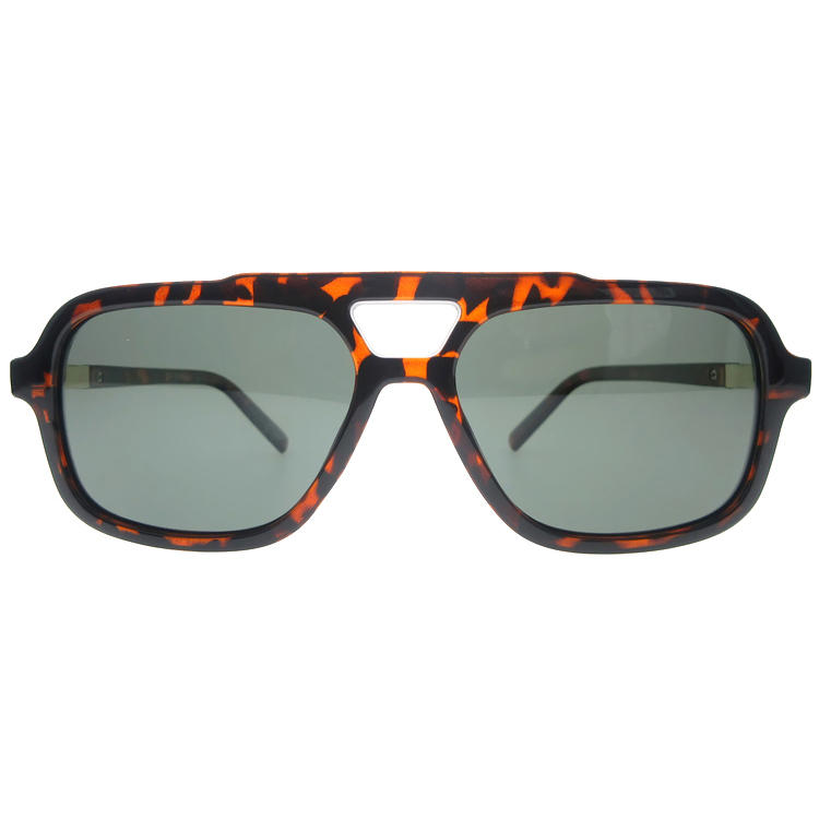 Dachuan Optical DSP251160 China Supplier Double Bridge Design Chic Plastic Sunglasses with Metal Decoration (5)