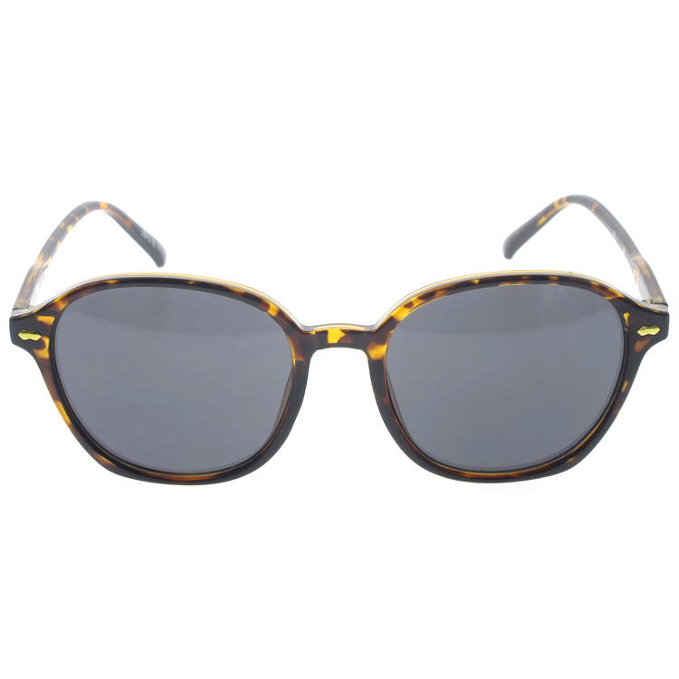 Dachuan Optical DSP251164 China Supplier Chic Design Tortoise Shell Plastic Sunglasses with Metal Hinge (6)
