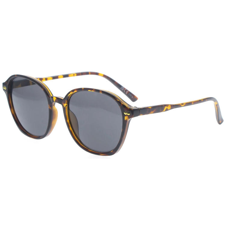 Dachuan Optical DSP251164 China Supplier Chic Design Tortoise Shell Plastic Sunglasses with Metal Hinge (7)