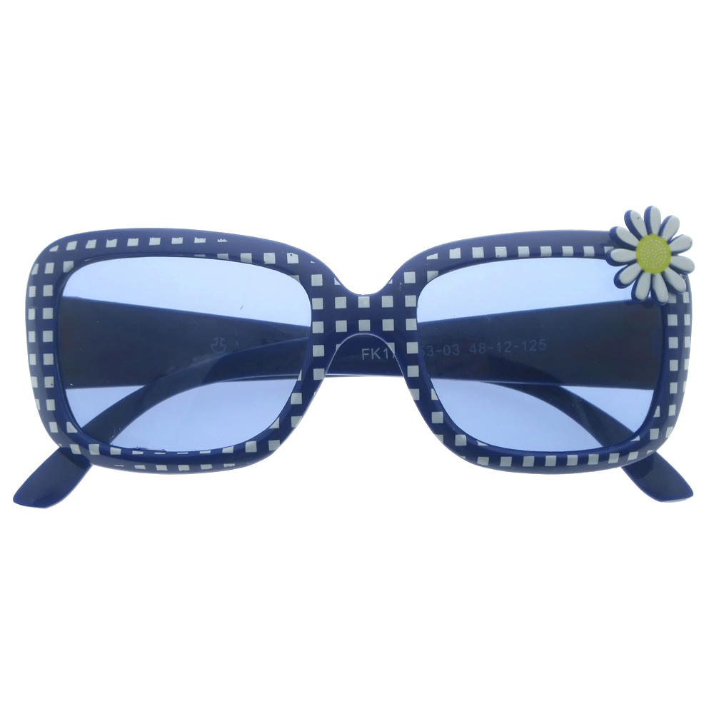 Dachuan Optical DSPK342007 China Manufacture Factory Lovely Girls Kids Sunglasses with Daisy Decoration (3)