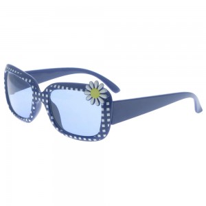 Dachuan Optical DSPK342007 China Manufacture Factory Lovely Girls Kids Sunglasses with Daisy Decoration