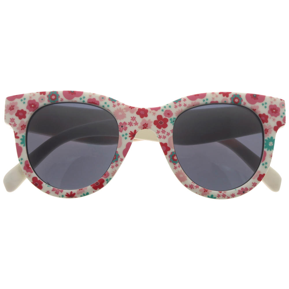 Dachuan Optical DSPK342022 China Manufacture Factory Lovely Flower Pattern Kids Sunglasses with Screw Hinge (3)