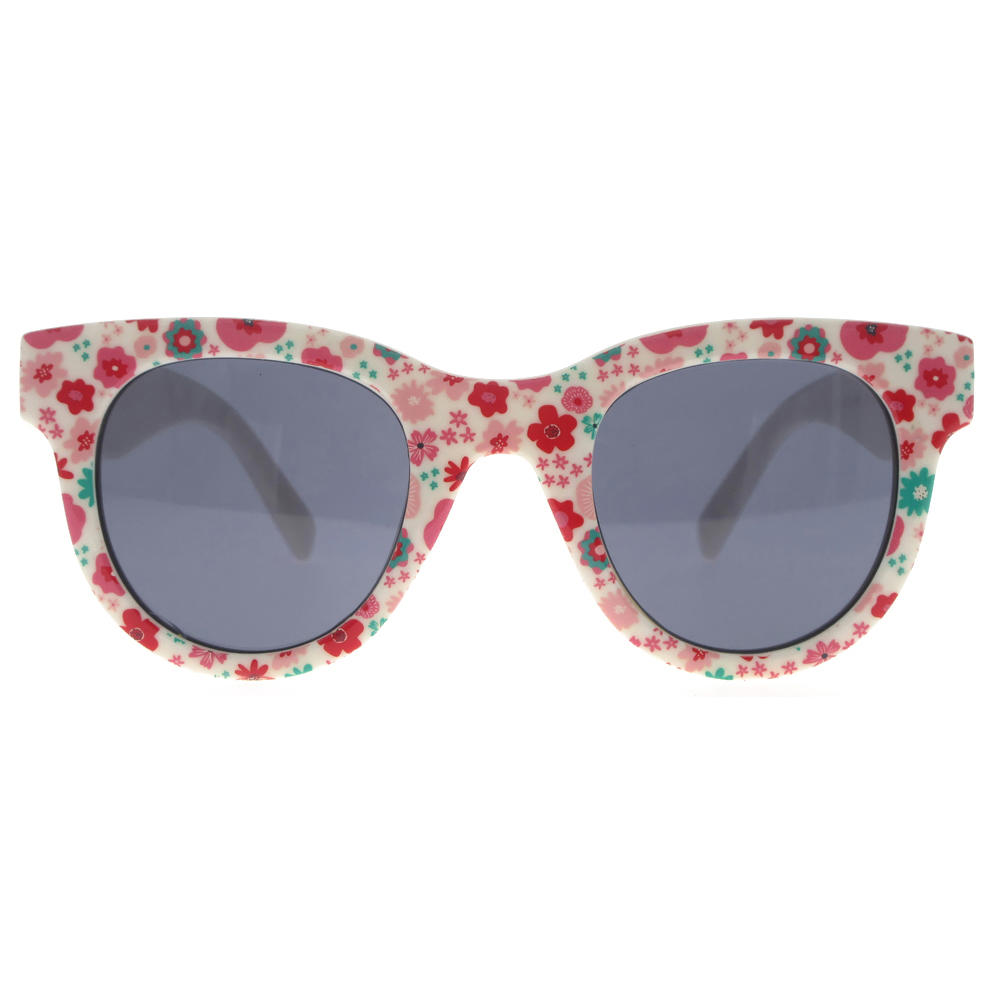 Dachuan Optical DSPK342022 China Manufacture Factory Lovely Flower Pattern Kids Sunglasses with Screw Hinge (5)