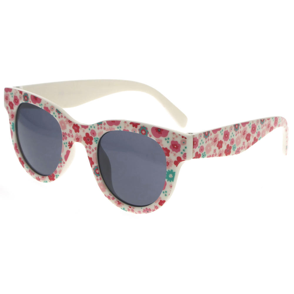 Dachuan Optical DSPK342022 China Manufacture Factory Lovely Flower Pattern Kids Sunglasses with Screw Hinge (7)