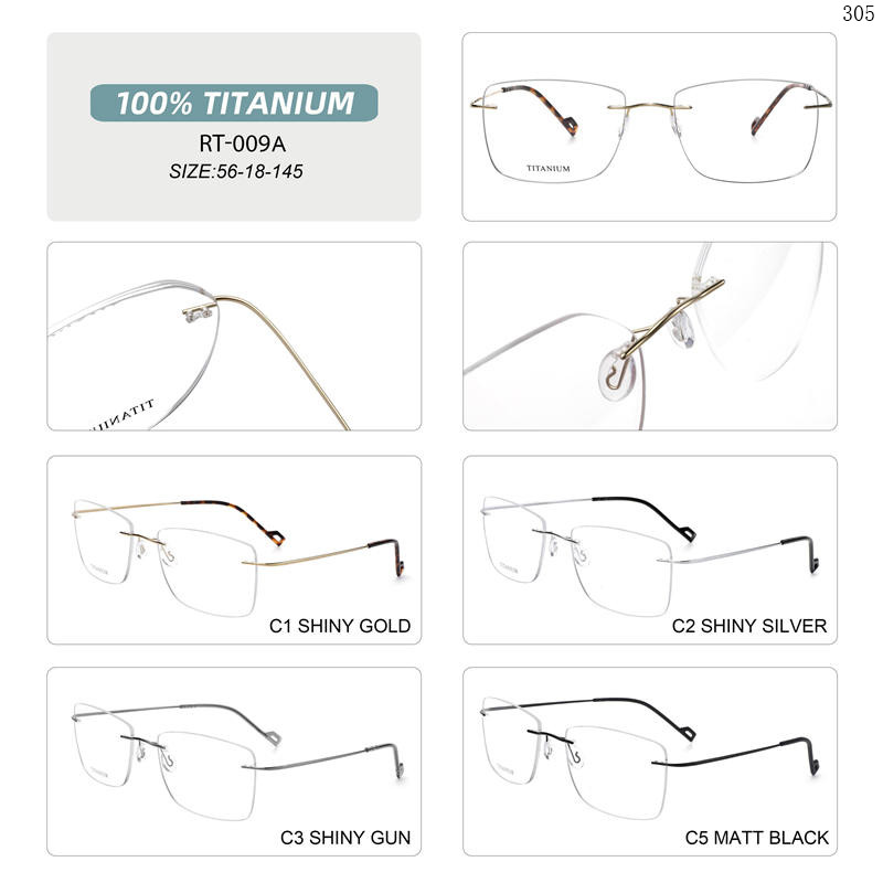 Dachuan Optical RT-001A China Supplier Classic Design Titanium Optical Glasses With Metal Hinge (10)