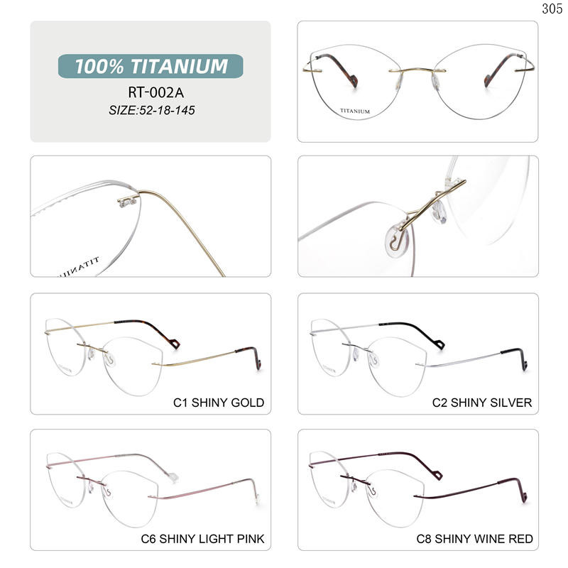 Dachuan Optical RT-001A China Supplier Classic Design Titanium Optical Glasses With Metal Hinge (3)