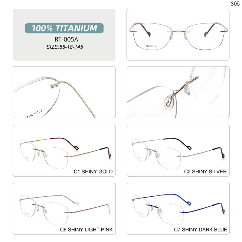 Dachuan Optical RT-001A China Supplier Classic Design Titanium Optical Glasses With Metal Hinge (6)