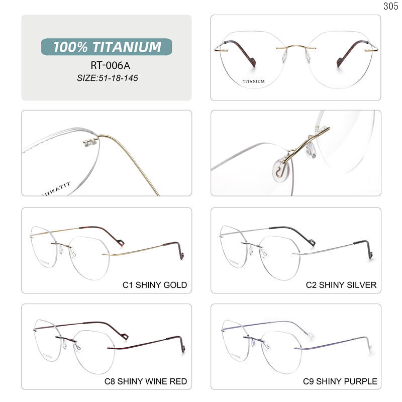 Dachuan Optical RT-001A China Supplier Classic Design Titanium Optical Glasses With Metal Hinge (7)