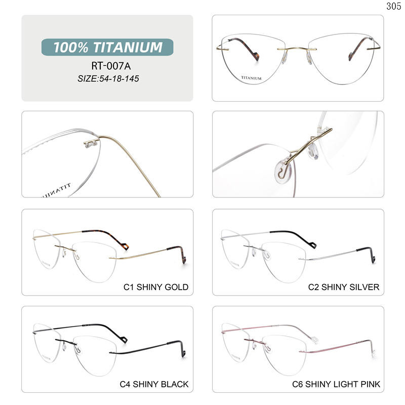 Dachuan Optical RT-001A China Supplier Classic Design Titanium Optical Glasses With Metal Hinge (8)