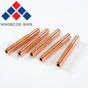 Copper taping electrode with flushing hole M12 x 1.75 orbital