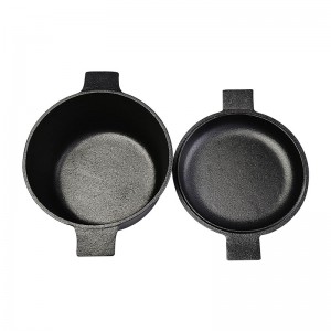 New Style High Quality Pre-Seasoned Cast Iron Pot 2 In 1 Dutch Oven