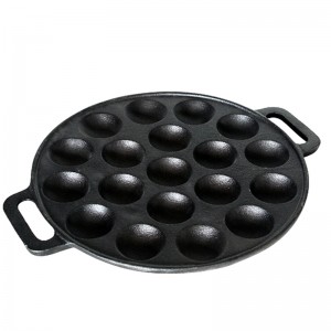 Hot Sale 19 Holes Pre-Seasoned Cast Iron Cookware Nonstick Cake Mould Pan