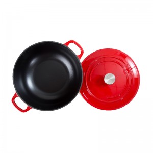 Non Stick Round Casserole Saita Kitchen Cookware Cast Iron Enamel Pot