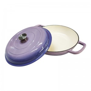 Customizable Enamel Stew / Soup Pot Colorful Cast Iron Casserole Dish