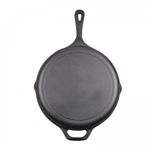 Peralatan Masak Rumah Tangga Anti Lengket Black Fry Cooking Pot Wajan Besi Corlapisan pra-bumbu besi tuang