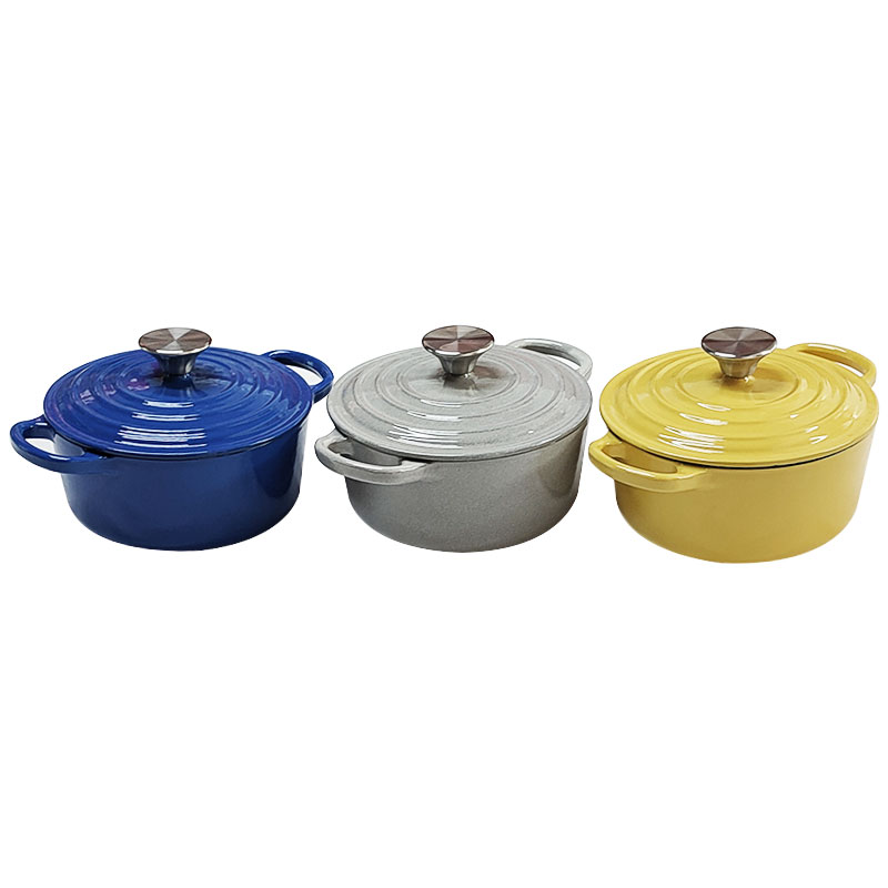 Hot selling Premium Mini Enamel Cast Iron Casserole Pot With Two Hands Featured Image
