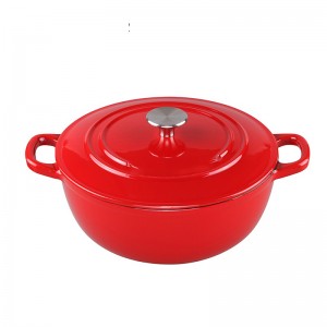 New Design Oem Odm Various Colors Enamel Cast Iron Dutch Casserole Cooking Pot With SS Knob