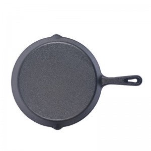 ຂາຍສົ່ງເຄື່ອງປຸງອາຫານຕາມລະດູການ Custom Logo Non-stick Cast Iron Frying Pans Skillet With Handle