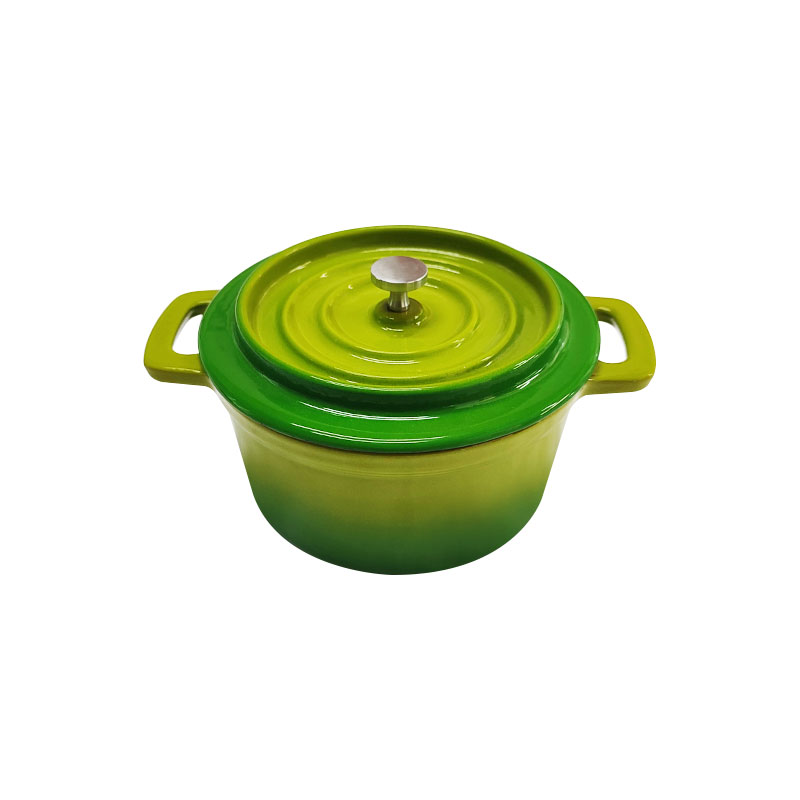 High Quality Cast Iron Potjie Pot - Mini Round Enamel Cast Iron Casserole Pot With Two Handles – DEBIEN