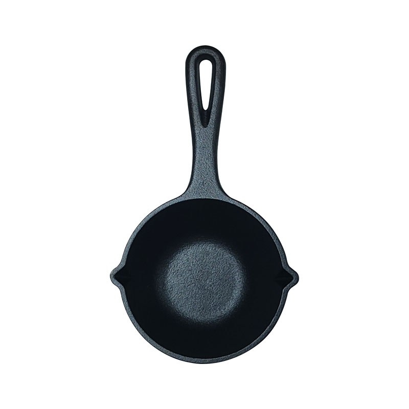 High Quality Round Pre-seasoned Cast Iron One-piece Stockpot With One Long Handle Featured Image