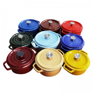 Premium Dutch Oven Non-Stick Casserole Cast Iron Enamel Soup Pots / Frying Pans