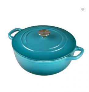New Design Oem Odm Various Colors Enamel Cast Iron Dutch Casserole Cooking Pot With SS Knob