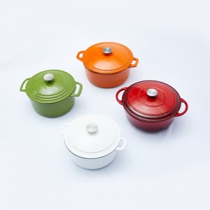 Чавунні емальовані супові каструлі / сковорідки з антипригарним покриттям для голландської духовки преміум-класу