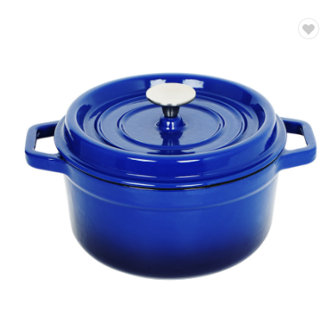 Manufacturer for Enamel Iron Pot - High Quality Double Ears Cast Iron Casserole Cooking Pot With Colorful Enamel Coating – DEBIEN