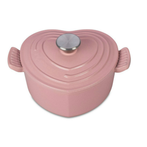 Heart shape enamel cast iron pot